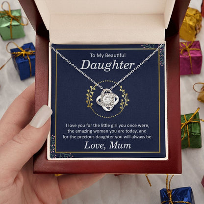 To my Beautiful Daughter | Love Knot Necklace