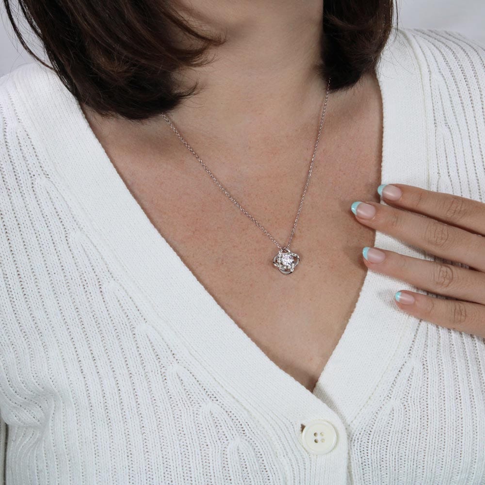 Fall in love to my wife, Love knot Necklace