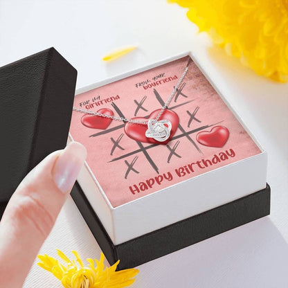 Happy Birthday to my girlfriend | Love knot Necklace
