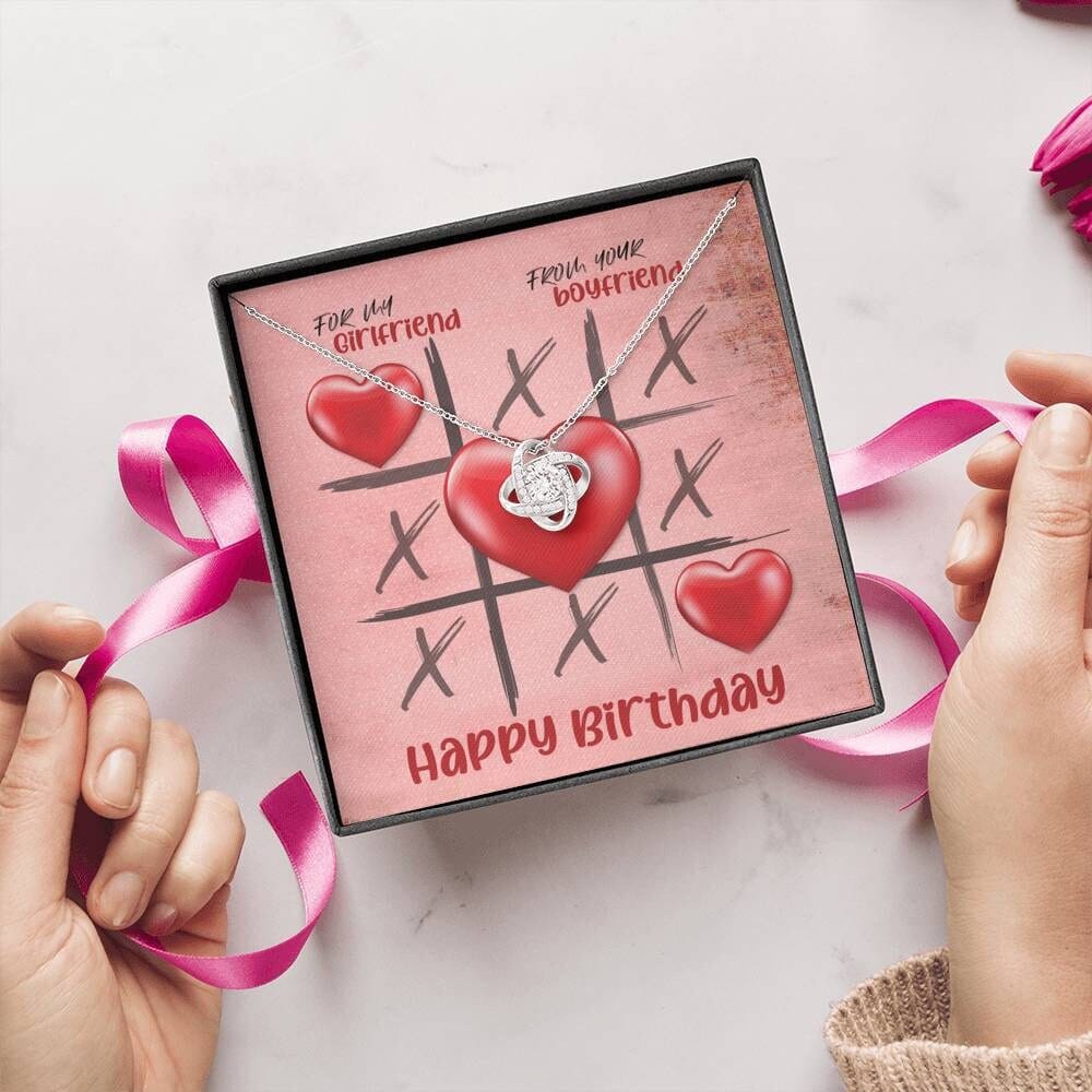 Happy Birthday to my girlfriend | Love knot Necklace