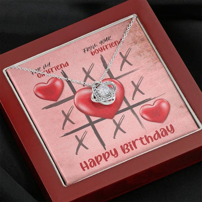 Happy Birthday to my girlfriend | Love knot Necklace