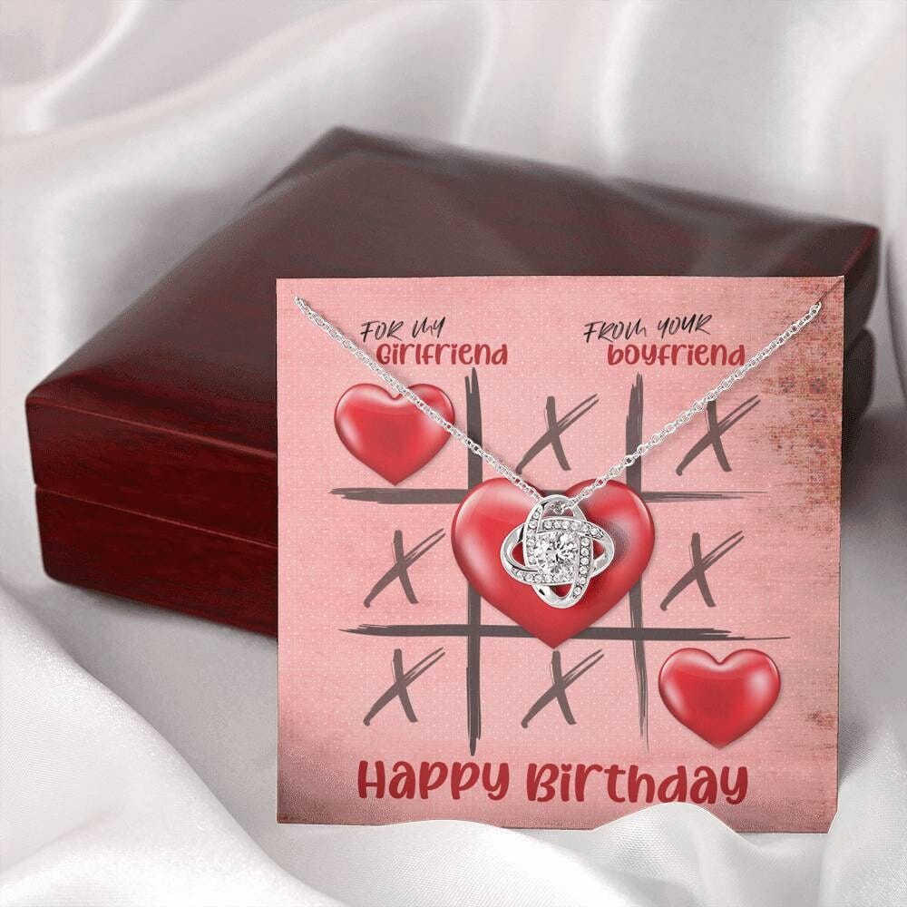 Happy Birthday to my girlfriend | Love knot Necklace