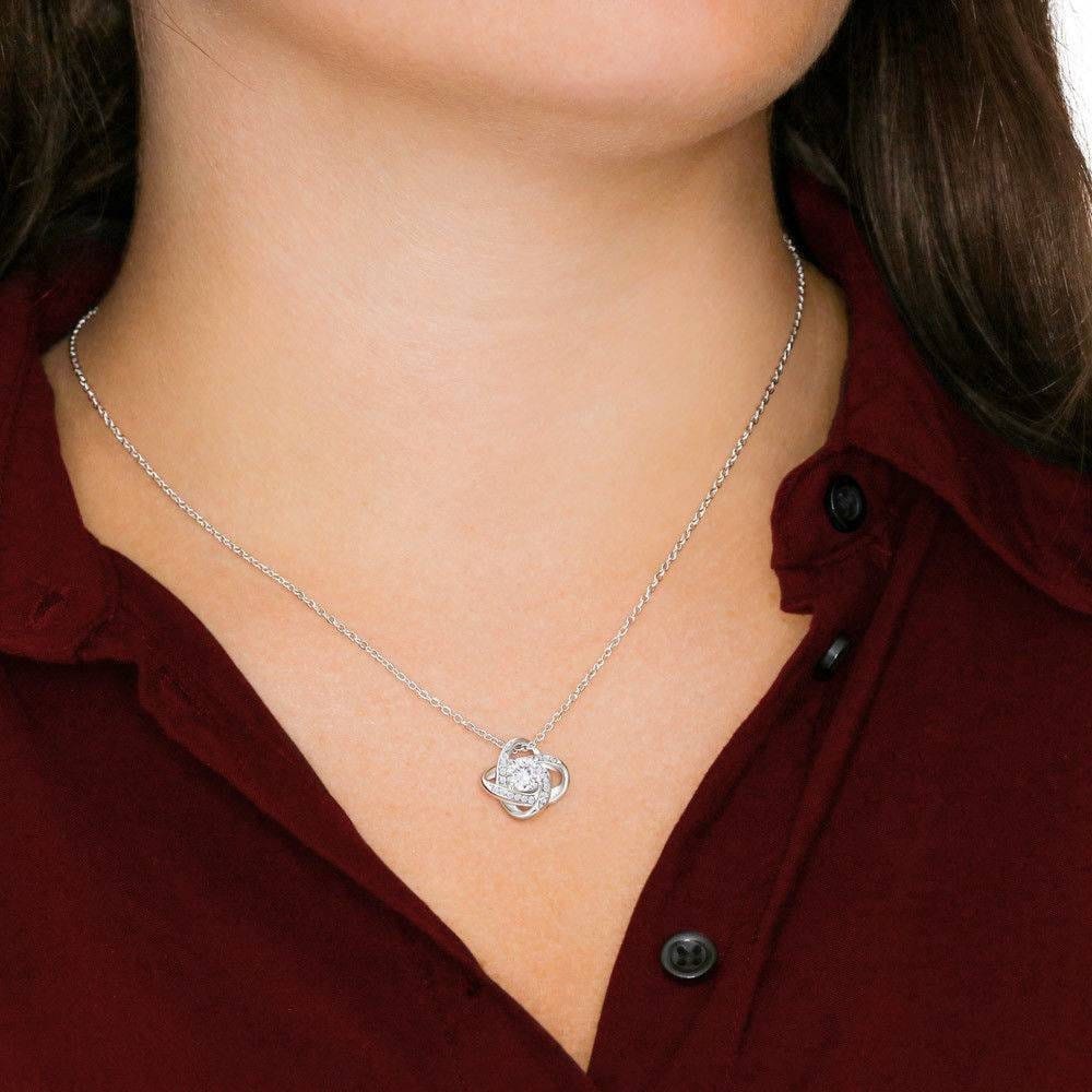 Fall in love to my wife, Love knot Necklace